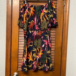 New Look navy tropical dress size L